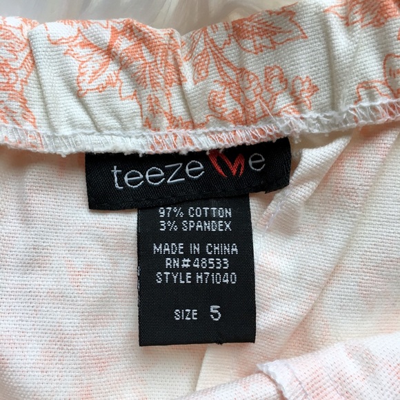 Strapless Peach & White Dress - Picture 4 of 7